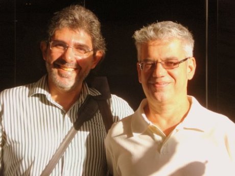 Bruno Rodrigues e Vicente Tardin durante curso na Embrapa